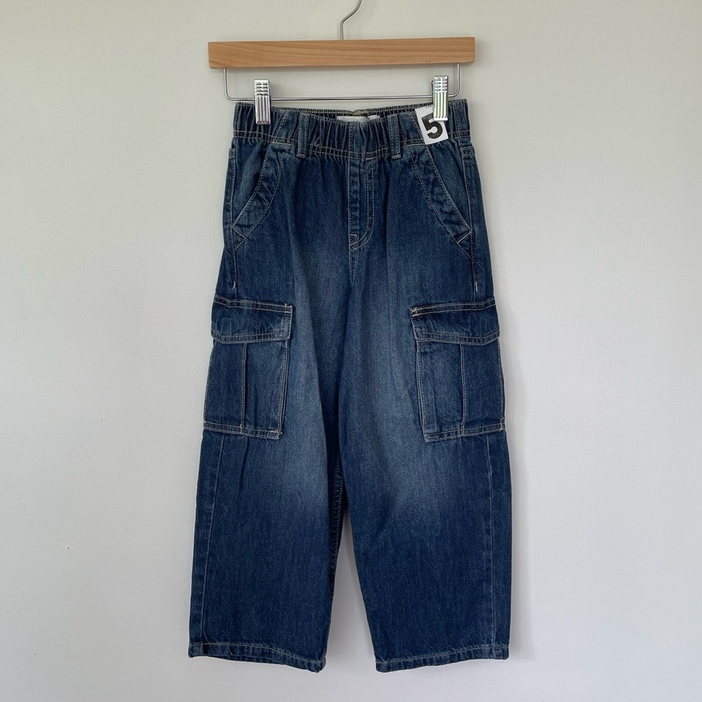 Cotton On Kids Dark Blue Cargo Jeans